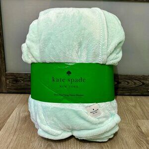 Kate Spade King Mint Green Pastel Fleece Blanket Throw Pastel Baby Soft